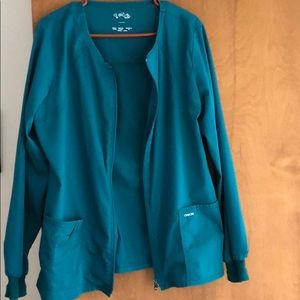 Hunter green scrub jacket